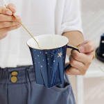 Starry Sky Ceramic Teapot and Coffee Service Set with Creamer and Tray - Image 2