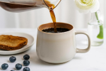 Set of 4 Gray 12 oz Ceramic Coffee Mugs with Neutral Handle Design - Image 2